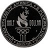 Купить США 1/2 доллара 1996 S "XXVI летние Олимпийские Игры, Атланта 1996 - Футбол"