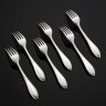 Купить Набор из 6 вилок с лаконичным декором, металл, сплав, серебрение, Platura, Германия, 1930-1960 гг.