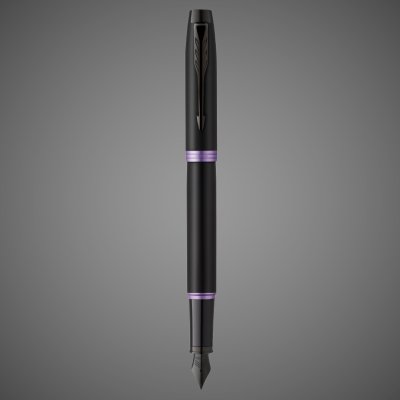 купить Перьевая ручка Parker IM Vibrant Rings Flame Amethyst Purple, перо:F/M, цвет чернил: blue, в подарочной упаковке., Лаки и смолы: лак, латунь, 2026 г.