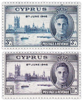 купить Кипр набор из 2 марок 1946