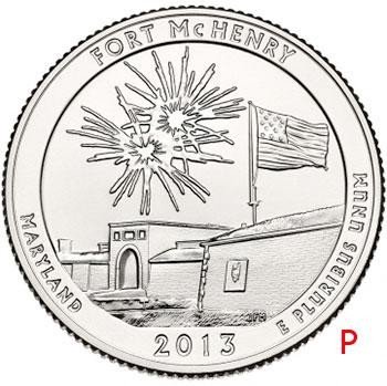 купить США 25 центов (квотер) 2013 P — Форт Мак-Генри