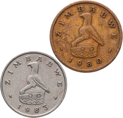 купить Зимбабве набор из 2 монет 1 и 5 центов (cents) 1980-1983