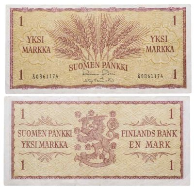 купить Финляндия 1 марок 1963