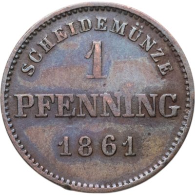 купить Германия, Бавария 1 пфенниг 1861