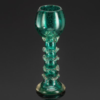 купить Кубок (бокал) в форме ремера, стекло, гутная техника, бульгазе, СССР, 1970-1990 гг.