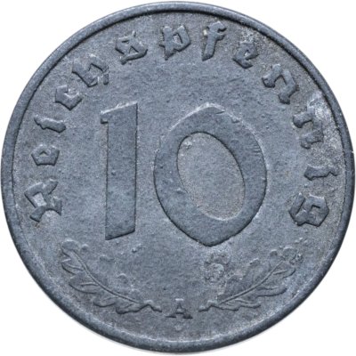 купить Германия, Третий рейх 10 рейхспфеннигов (reichspfennig) 1942 А
