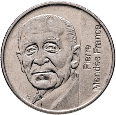купить Франция 5 франков 1992 "10 лет со дня смерти Пьера Мендеса-Франса"