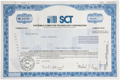 купить Акция США SYSTEMS & COMPUTER TECHNOLOGY CORPORATION, 1996 г.