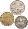 Купить Колумбия набор монет для обращения 1989-2012 (3 штуки)