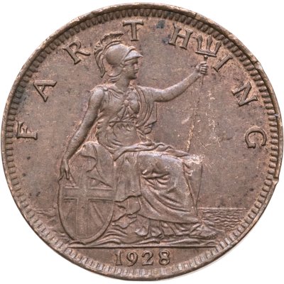 купить Великобритания 1 фартинг (farthing) 1928