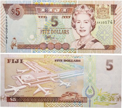 купить Фиджи 5 долларов 2002 "Международный аэропорт Нади"