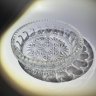 Купить Конфетница с рельефным декором в виде цветов, стекло, стекло, СССР, 1970-1990 гг.