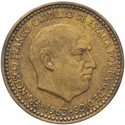 купить Испания 1 песета (peseta) 1963