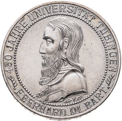 купить Германия, Веймар 3 рейхсмарки 1927 "450 лет Тюбингскому университету"