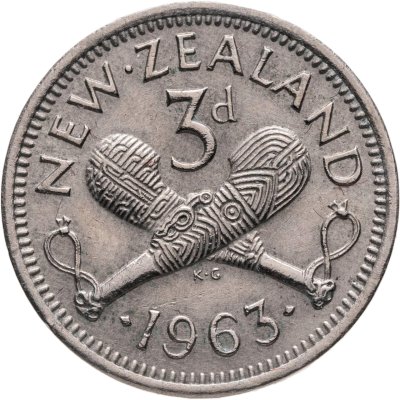 купить Новая Зеландия 3 пенса (pence) 1963