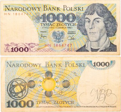 купить Польша 1000 злотых 1982
