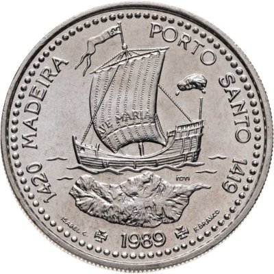 купить Португалия 100 эскудо (escudos) 1989 Золотой век открытий - Открытие острова Мадейра