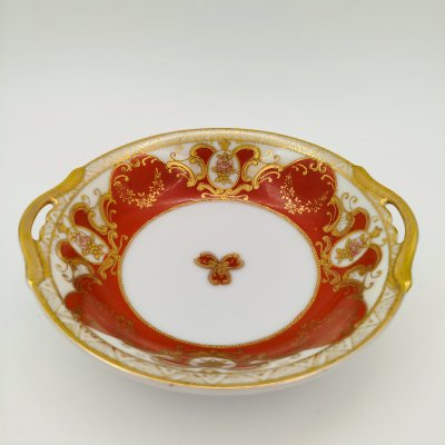 купить Мелочница (монетница), украшенное цветочным декором в медальонах, Chugai China, фарфор, крытье, золочение, Япония, 1950-1970 гг.