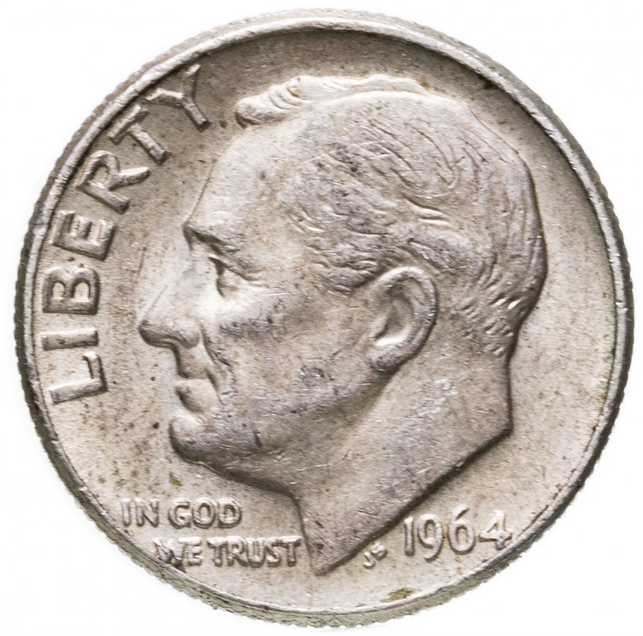 купить США 10 центов (дайм, one dime) 1964 D