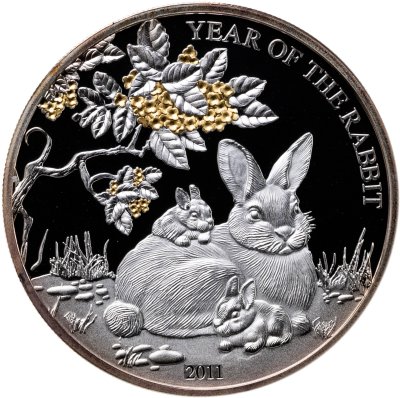 купить Республика Того 1000 франков 2011 «Лунный календарь-год кролика»