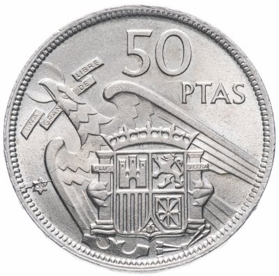 купить Испания 50 песет 1957