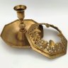 Купить Подсвечник-пепельница с ажурным декором, на одну свечу, латунь, Индия, 1970-1990 гг.