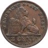 Купить Бельгия 2 сантима (centimes) 1905 Надпись на голландском - 'DER BELGEN'