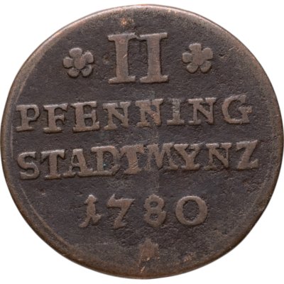 купить Аугсбург 2 пфеннига 1780