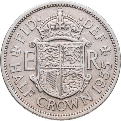 купить Великобритания 1/2 кроны (crown) 1955