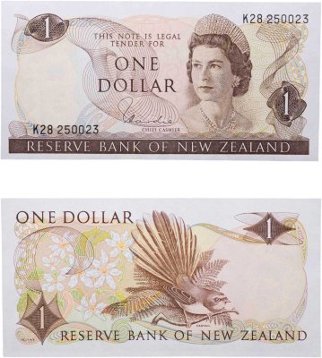 купить Новая Зеландия 1 доллар 1981-1992 год (Pick 169а)