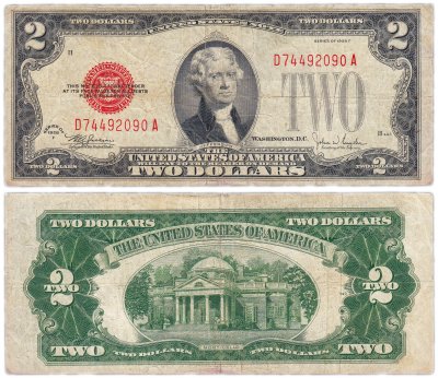 купить США 2 доллара 1928 series 1928F (Pick 378) Julian-Snyder
