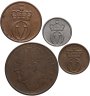 Купить Норвегия набор из 4х монет (1, 2, 5 и 10 эре) 1958-1973, Животные