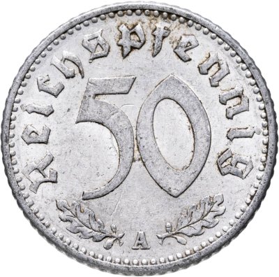 купить Германия, Третий рейх 50 рейхспфеннигов 1935, знак монетного двора "A" — Берлин