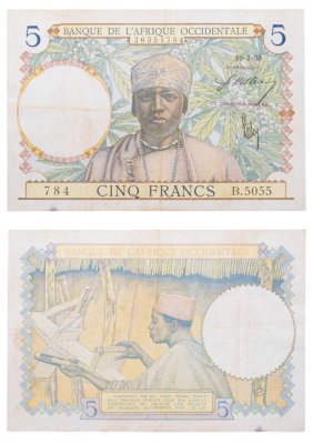 купить Французская Западная Африка 5 франков 1938