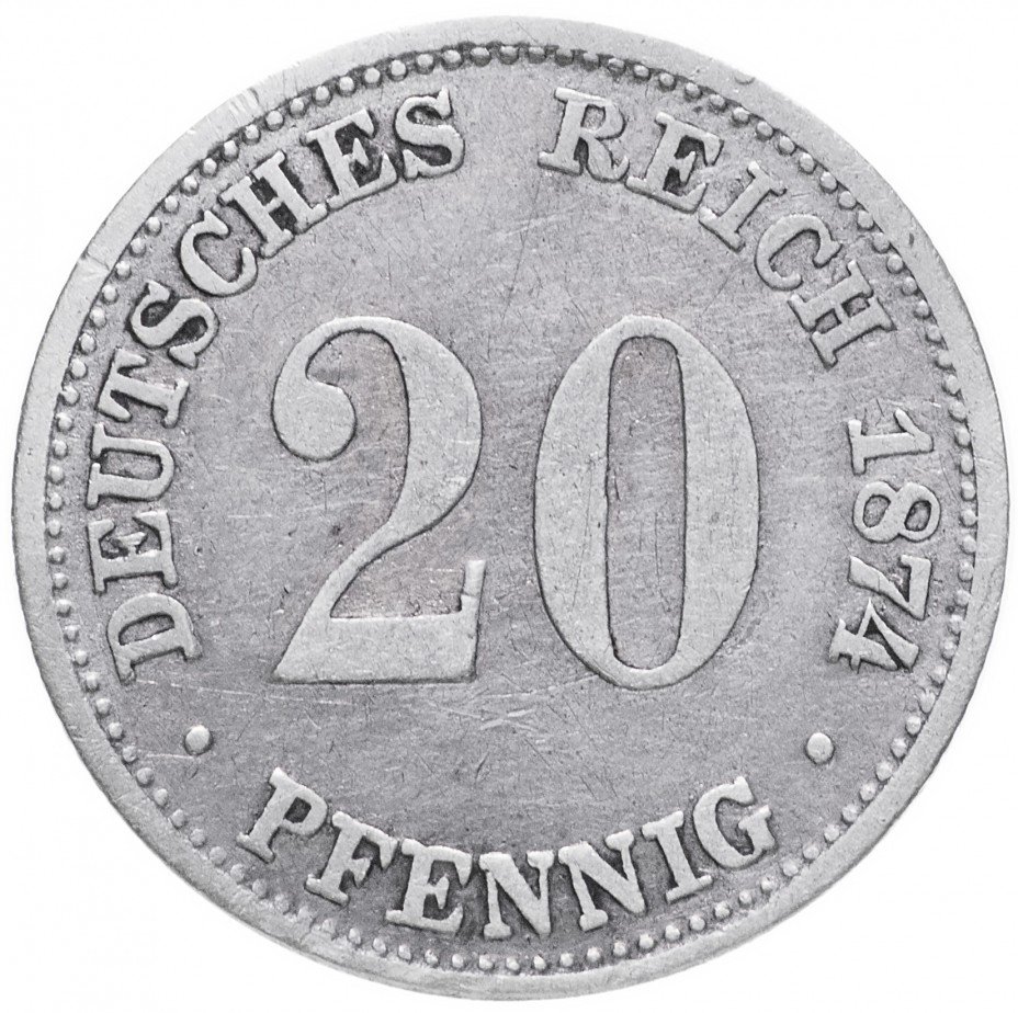 купить Германия (Германская империя) 20 пфеннигов 1874 G
