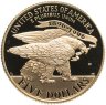 Купить США 5 долларов (dollars) 1995 Proof "XXVI летние Олимпийские Игры, Атланта 1996 - Бегун с олимпийским огнем"