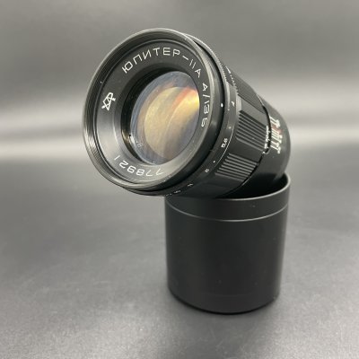 купить Фотообъектив "Юпитер-11А" 4/135 в родном футляре, металл, пластик, стекло, кожа, Красногорский механический завод (КМЗ), СССР, 1960-1980 гг.