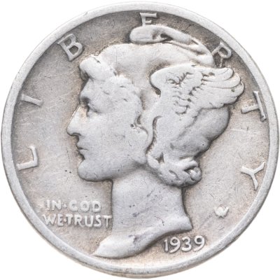 купить США 1 дайм (10 центов) 1939 "Mercury Dime"
