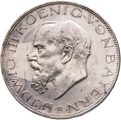 купить Германия, Бавария 3 марки (mark) 1914 D