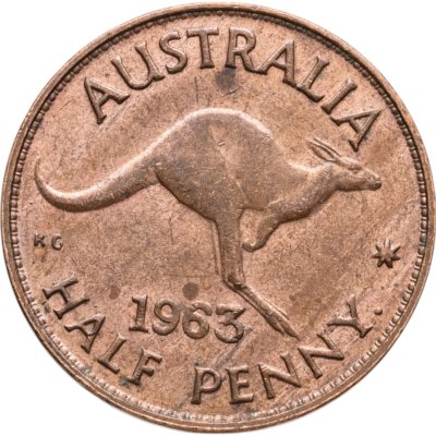 купить Австралия 1/2 пенни (penny) 1963
