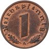 Купить Германия, Третий рейх 1 рейхспфенниг (reichspfennig) 1938, знак  монетного двора: "A" - Берлин