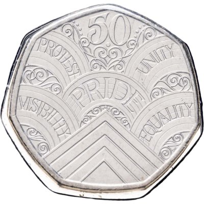 купить Великобритания 50 пенсов 2022 "50 лет прайда" в коинкарте