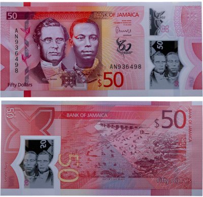 купить Ямайка 50 долларов 2022 год. Р-W96. юбилейная 60 лет независимости. Полимер.