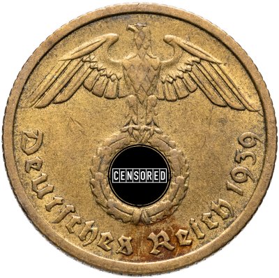 купить Германия, Третий рейх 10 рейхспфеннигов (reichspfennig) 1939, знак монетного двора "E" - Мульденхюттен