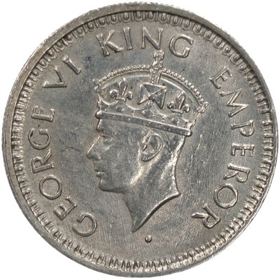 купить Британская Индия 1/4 рупии 1944 B [KM#547]