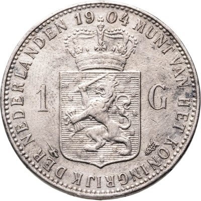 купить Нидерланды 1 гульден (gulden) 1904