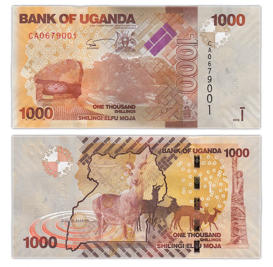 купить Уганда 1000 шиллингов 2015 (Pick 49d)