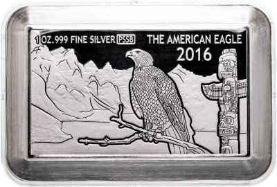 Купить Остров Фиджи 1 доллар 2016 "Американский орел" [серебро 999 31.1 грамм]