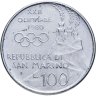 Купить Сан-Марино 100 лир (lire) 1980 XXII летние Олимпийские Игры, Москва 1980