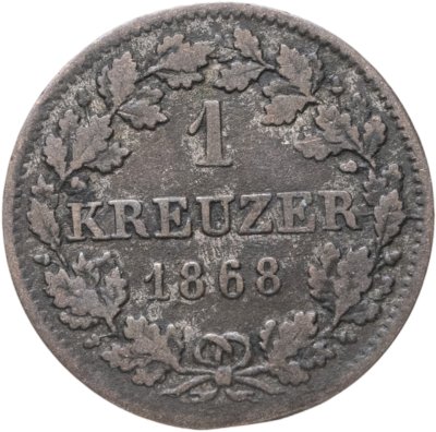 купить Германия, Бавария 1 крейцер 1868
